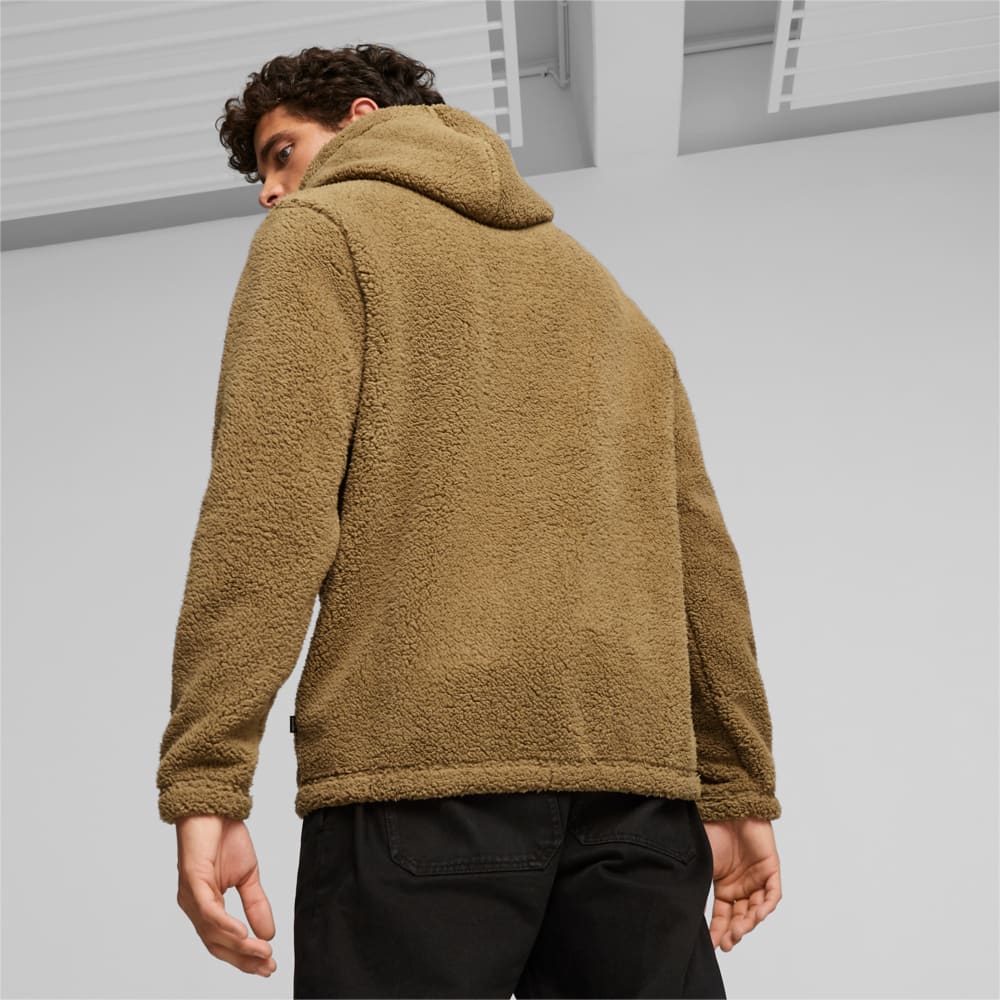 Puma men's full zip sherpa hot sale hoodie