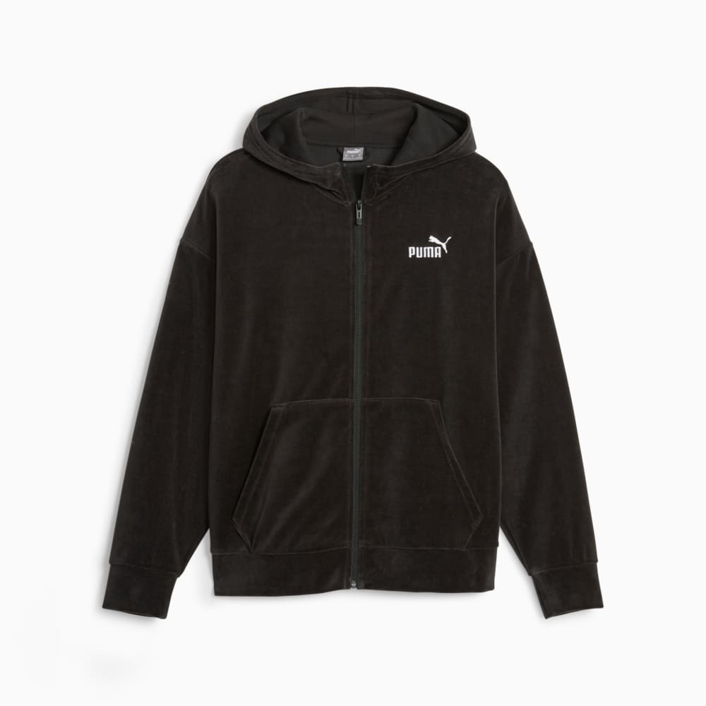 Essentials Elevated Women s Full Zip Hoodie Puma Black Puma 675990 01