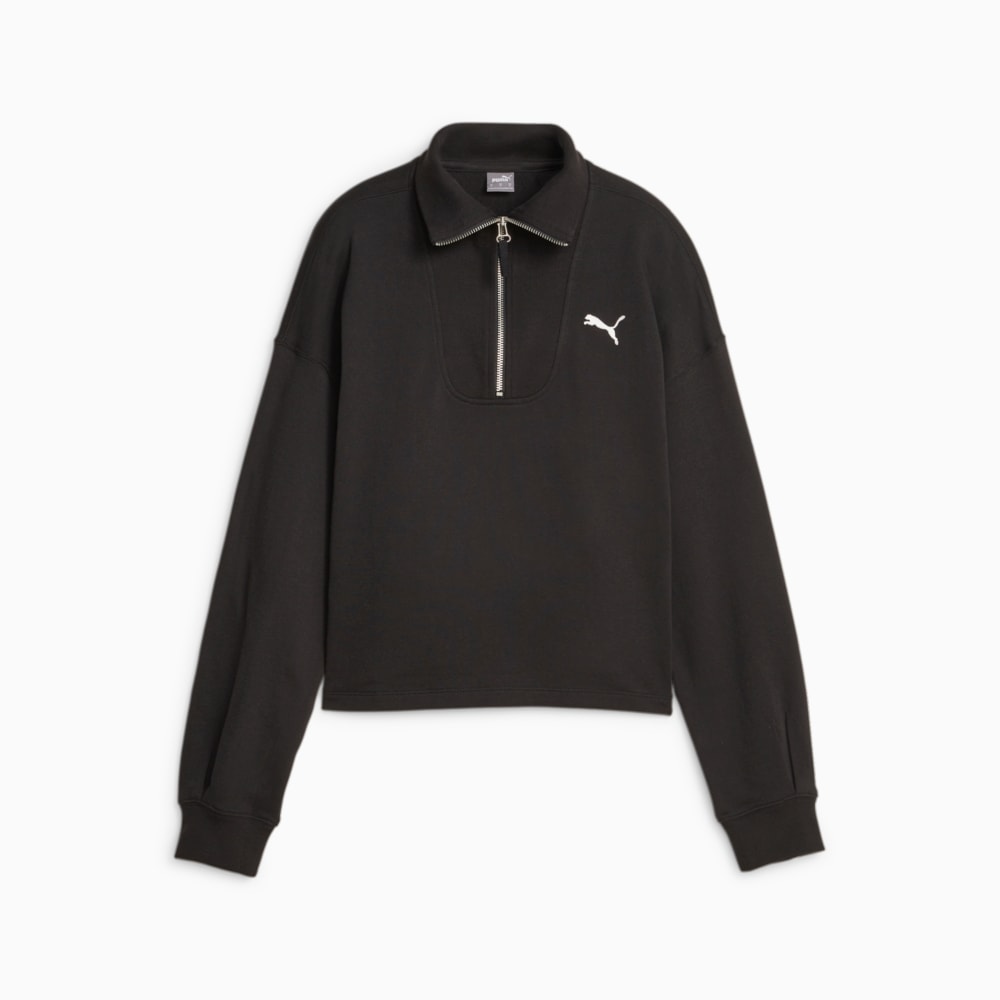 HER Women s High Neck Half Zip Sweatshirt 10 Black Puma Black Puma 676005 01