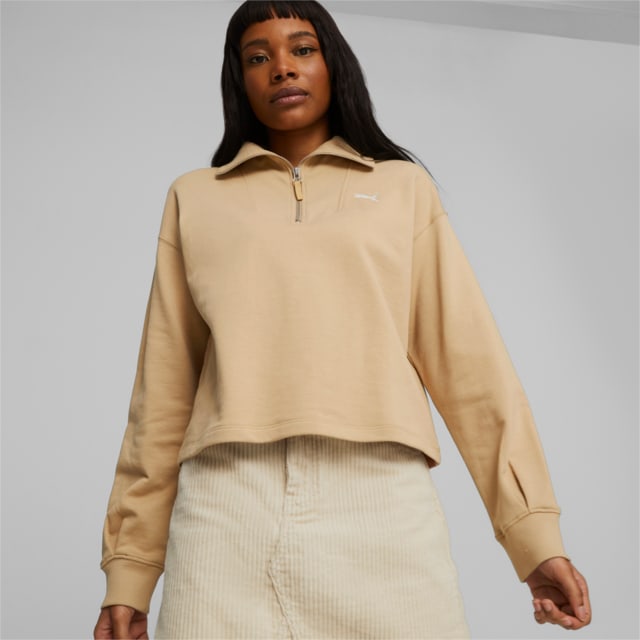 Image Puma HER Women's High-Neck Half-Zip Sweatshirt