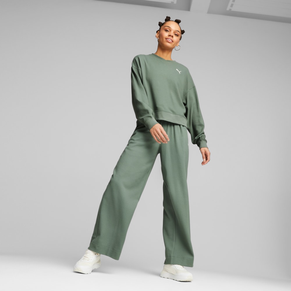 Изображение Puma Штаны HER Women’s Straight Pants #2: Eucalyptus