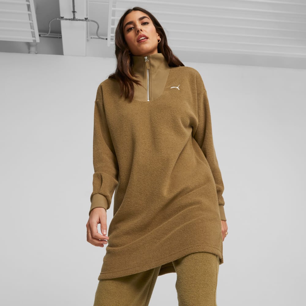 Изображение Puma Толстовка HER Winterised Women's Half-Zip Top #1: Chocolate Chip