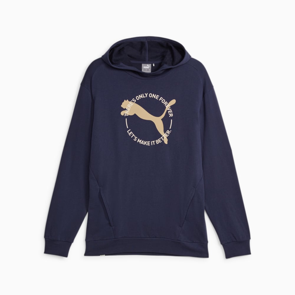 Puma gold logo sales hoodie