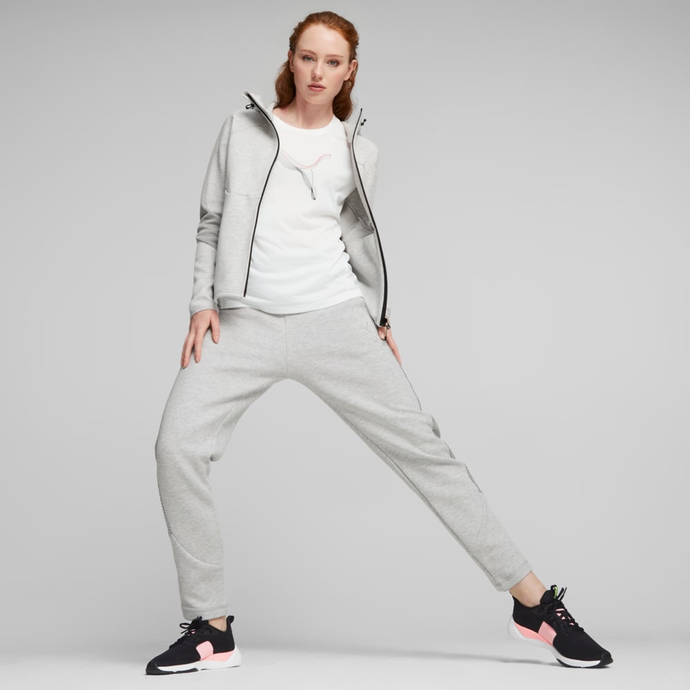 Зображення Puma Толстовка EVOSTRIPE Women’s Full-Zip Hoodie #2: light gray heather