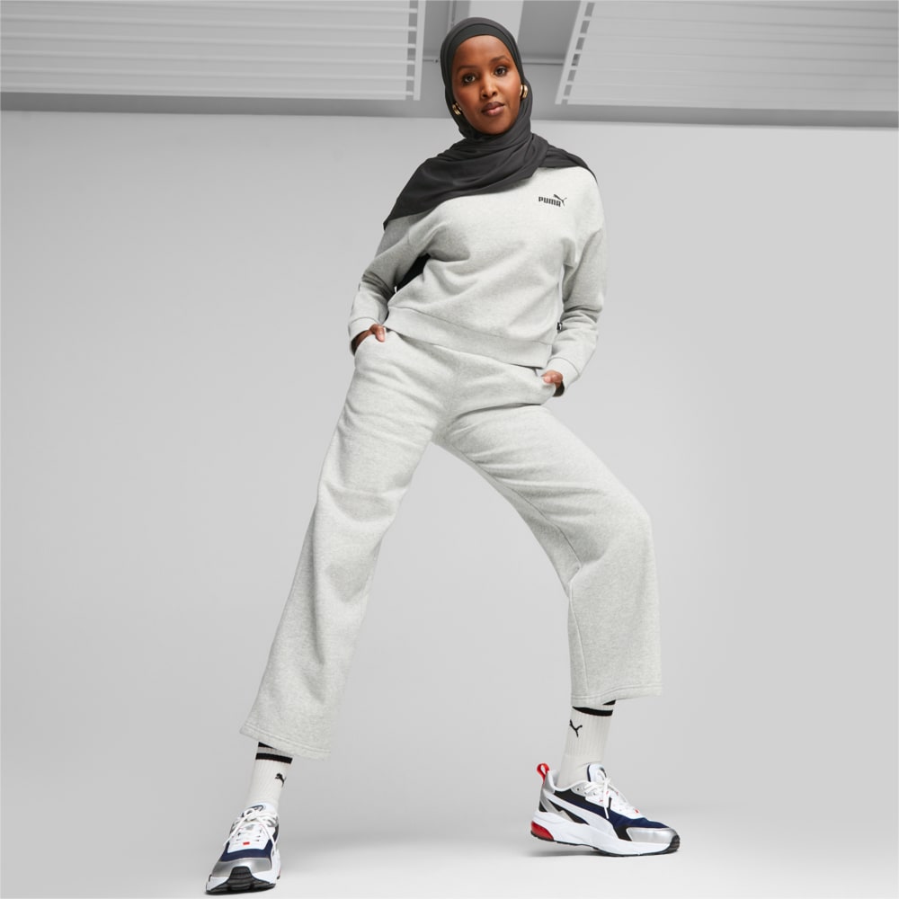 Puma Mulher Calça Reta Em Mescla Cinza S