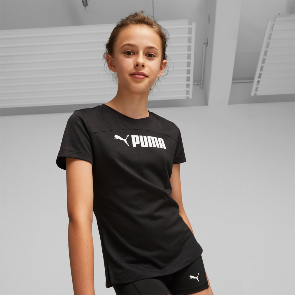 Изображение Puma Детская футболка PUMA FIT Youth Tee #1: Puma Black