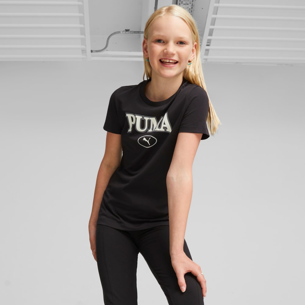 Изображение Puma Детская футболка PUMA SQUAD Youth Graphic Tee #1: Puma Black