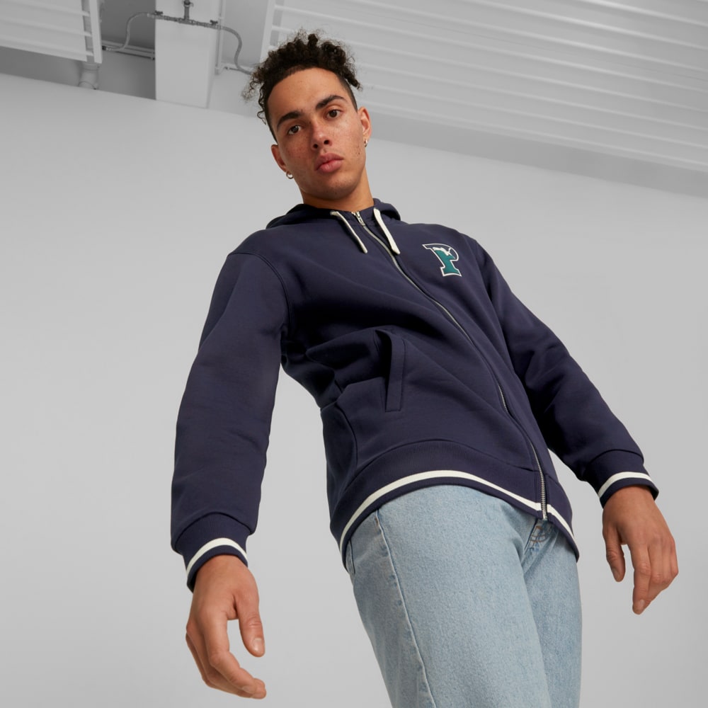 PUMA SQUAD Men s Full Zip Hoodie 80 Blue