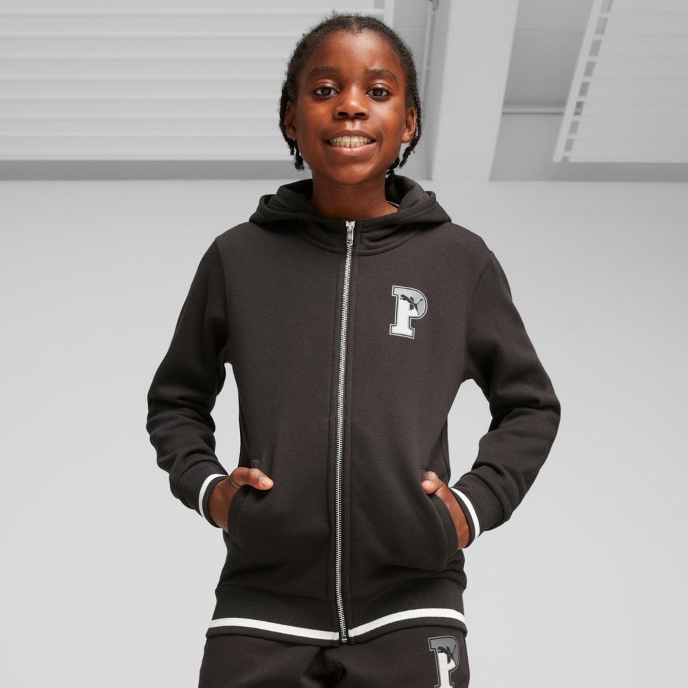 Зображення Puma Дитяча толстовка PUMA SQUAD Youth Full-Zip Fleece Hoodie #1: Puma Black