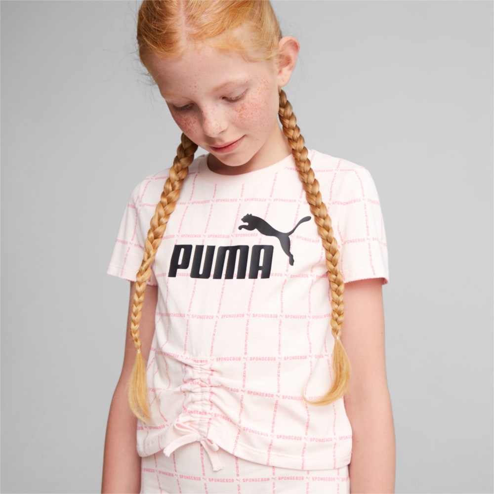 Изображение Puma Детская футболка PUMA x SPONGEBOB SQUAREPANTS Youth Tee #1: Frosty Pink