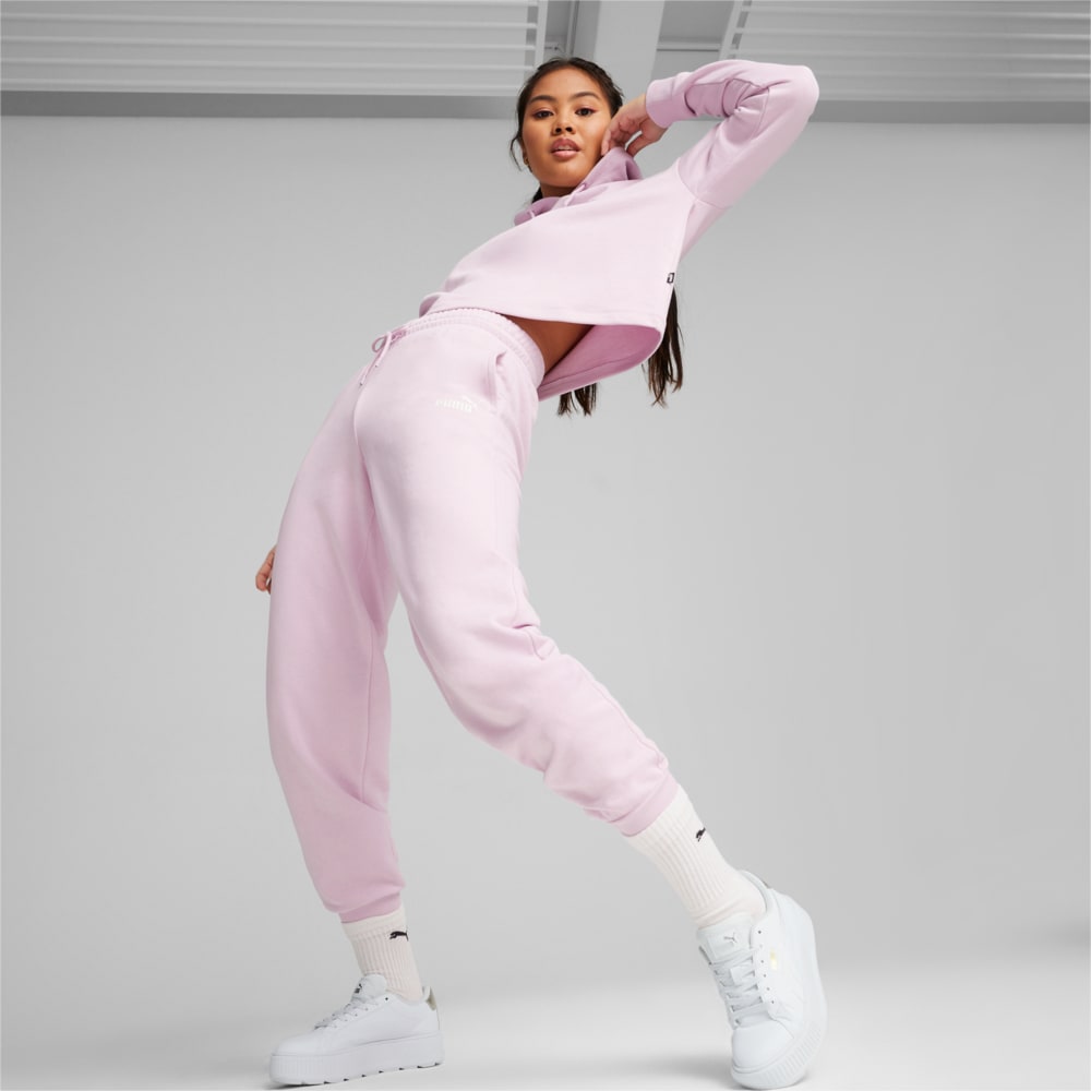 Изображение Puma Штаны ESS+ Small Logo Women's High-Waisted Pants #2: Grape Mist
