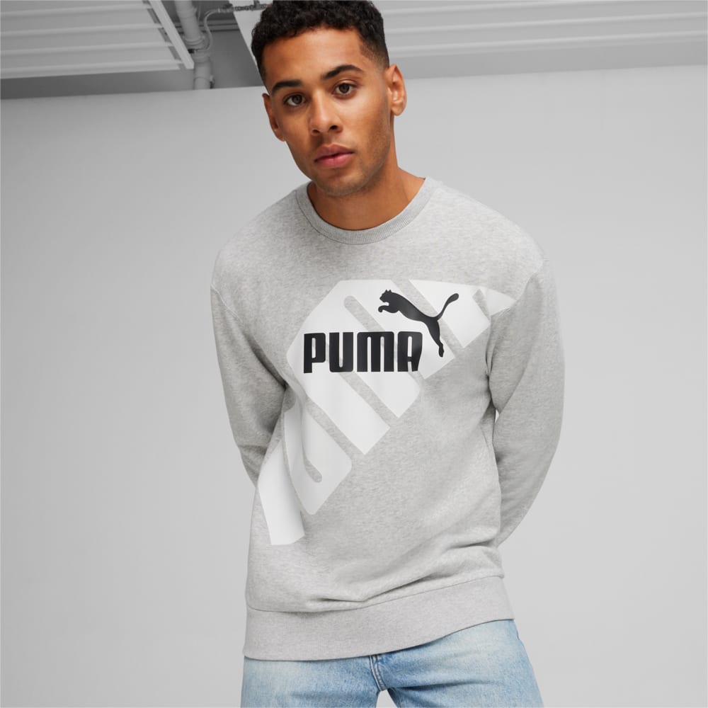 Зображення Puma Світшот PUMA POWER Men's Graphic Sweatshirt #1: light gray heather