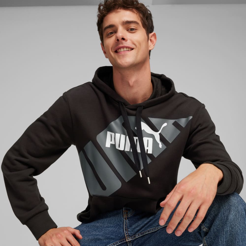 Изображение Puma Худи PUMA POWER Men's Graphic Hoodie #1: Puma Black