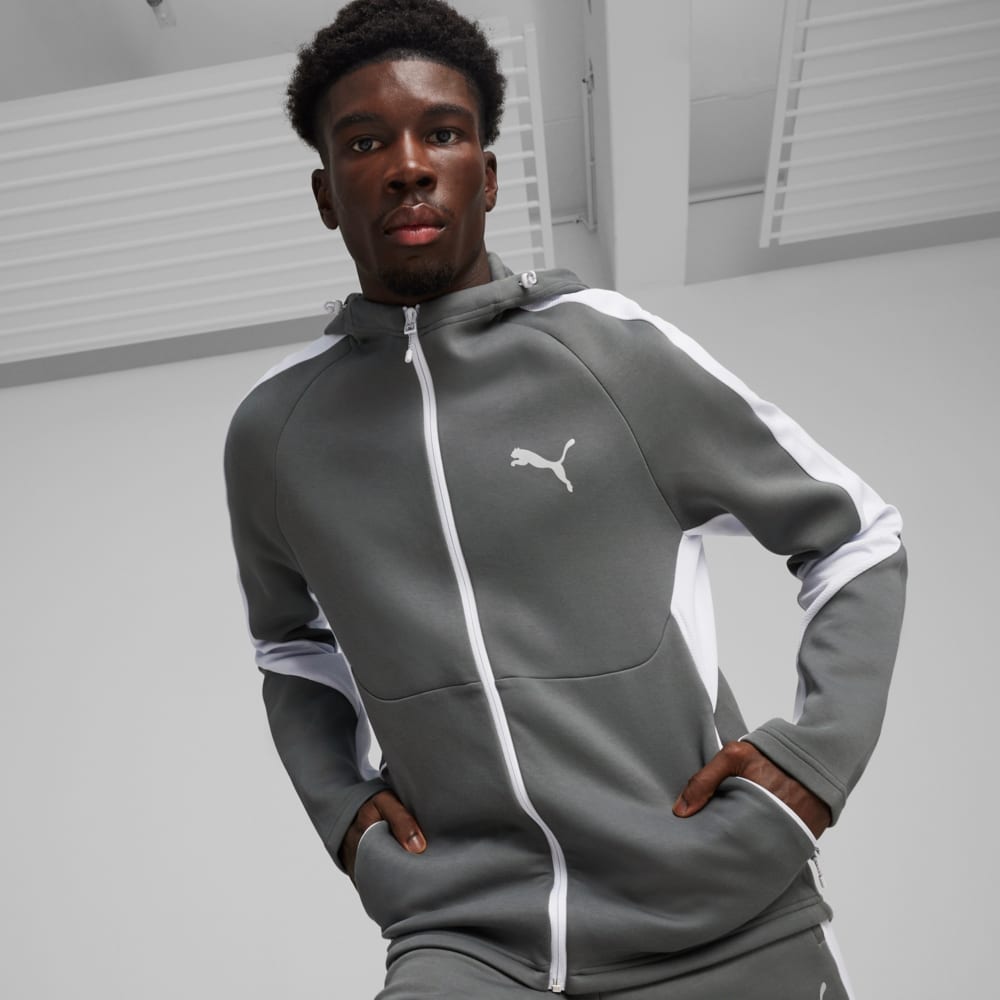 Зображення Puma Толстовка EVOSTRIPE Men's Full-Zip Hoodie #1: Mineral Gray