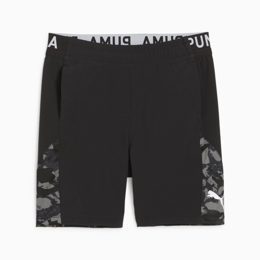 PUMA Kids Training All Over Print Shorts 10 Black Puma Black Puma 679205 01