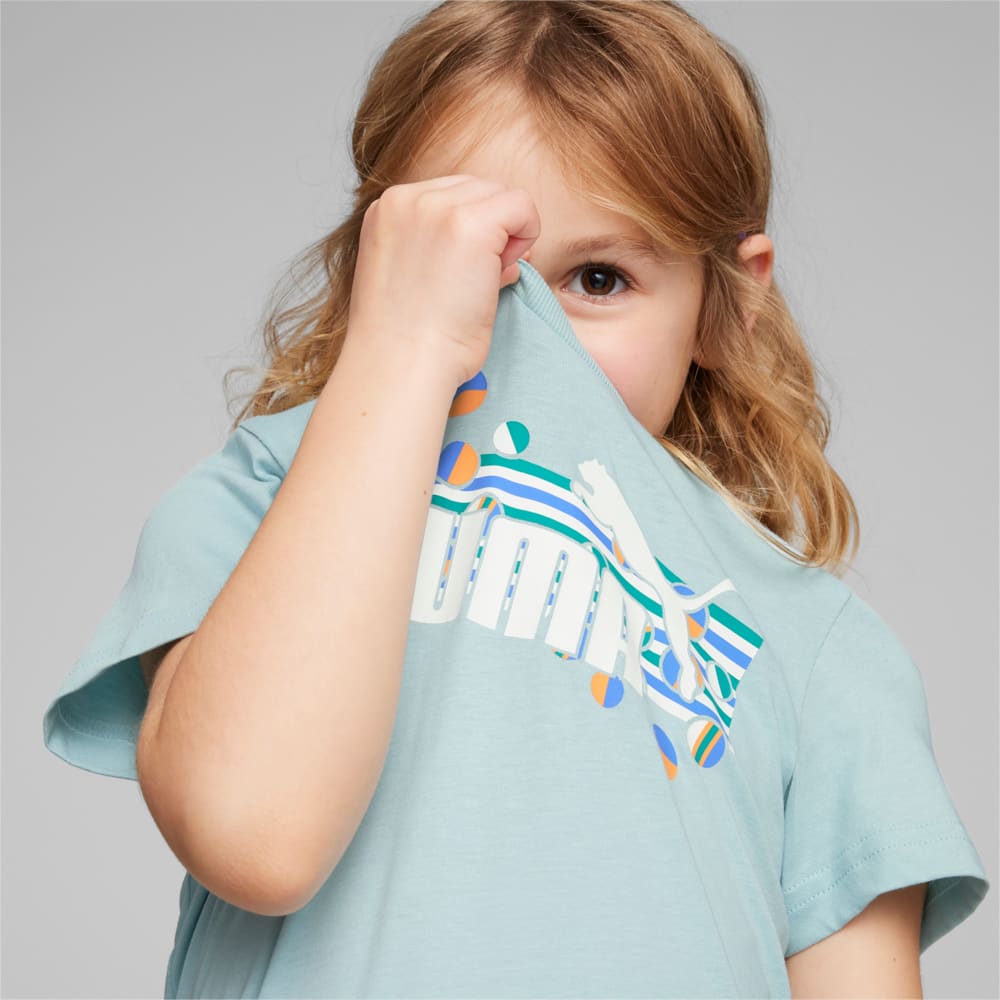 Изображение Puma Детская футболка ESS+ SUMMER CAMP Kids' Tee #2: Turquoise Surf