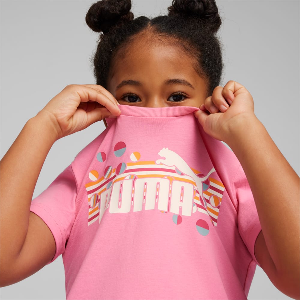 Изображение Puma Детская футболка ESS+ SUMMER CAMP Kids' Tee #2: Fast Pink