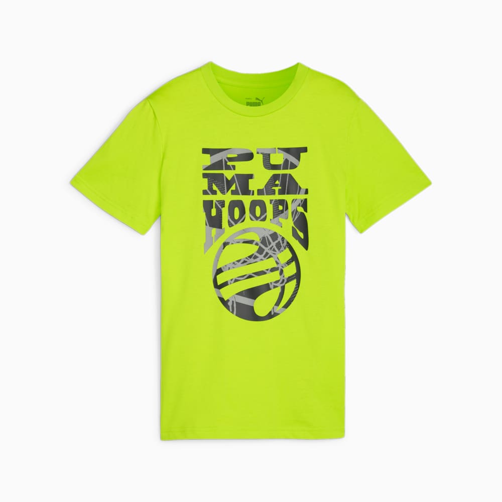 Изображение Puma Детская футболка BASKETBALL BLUEPRINT Youth Tee #1: Lime Pow