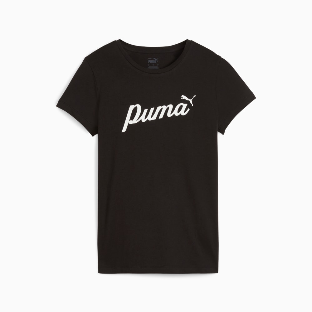 Изображение Puma Футболка ESS+ Women's Script Tee #1: Puma Black