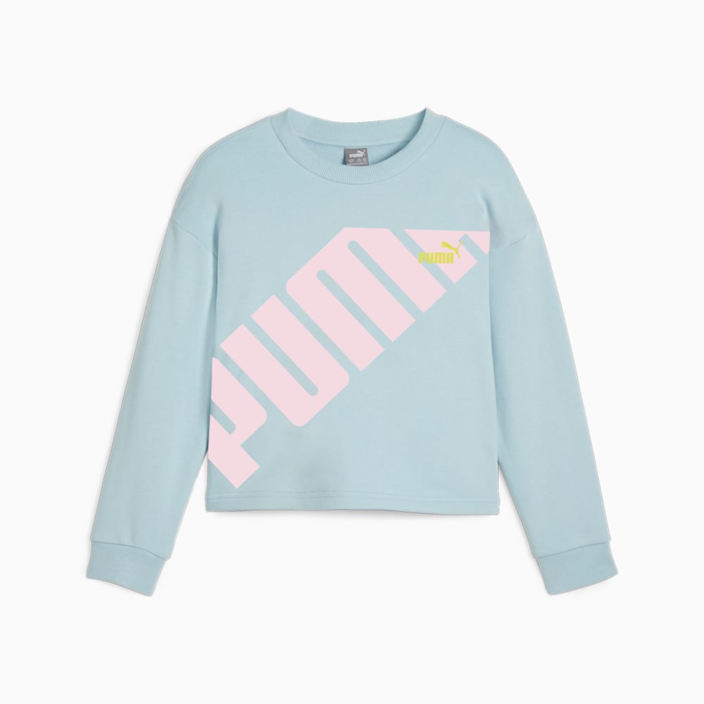 Изображение Puma Детский свитшот PUMA POWER Youth Sweatshirt #1: Turquoise Surf