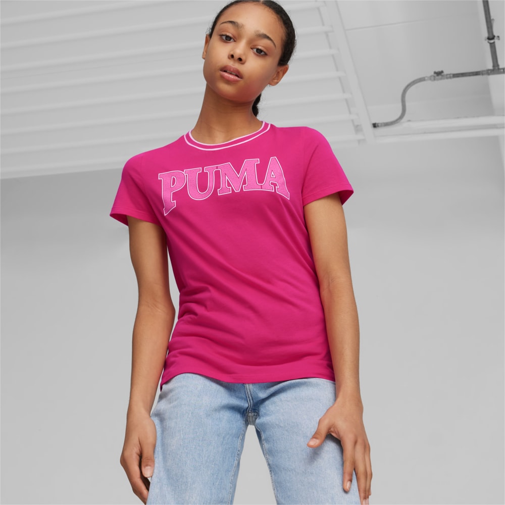 Изображение Puma Детская футболка PUMA SQUAD Youth Tee #1: Garnet Rose