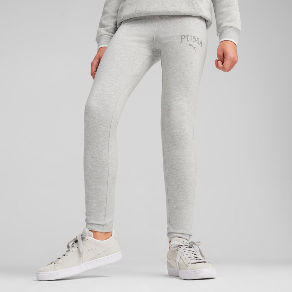 Изображение Puma Детские леггинсы PUMA SQUAD Youth Leggings #1: light gray heather