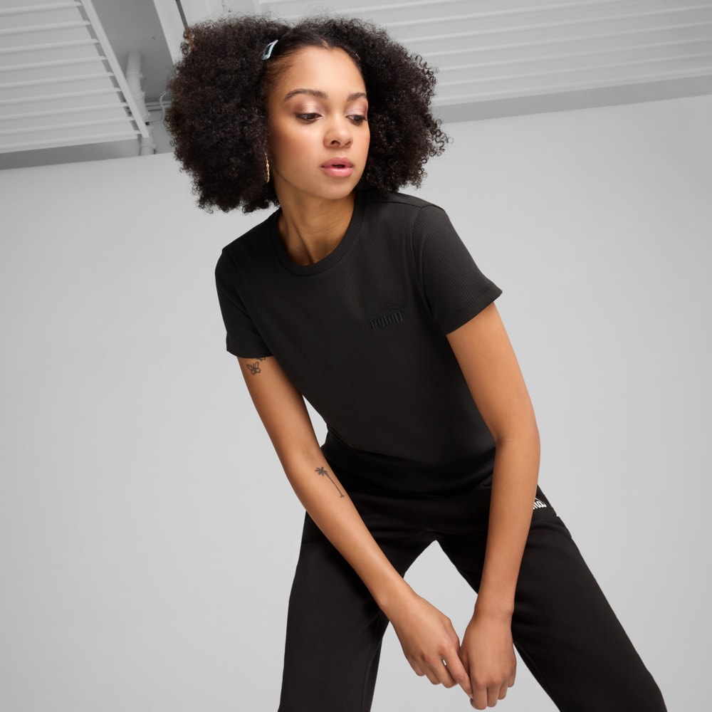 Зображення Puma Футболка ESS ELEVATED Tee Women #1: Puma Black
