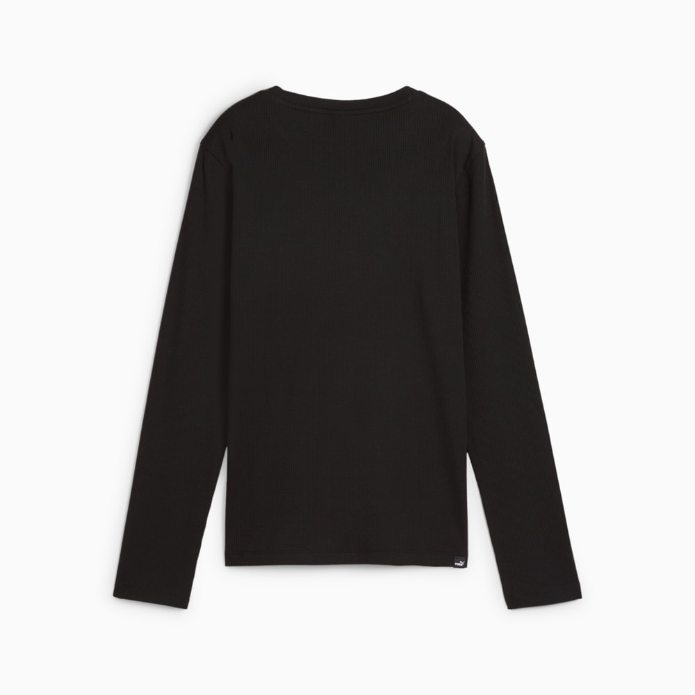 Изображение Puma Лонгслив ESS ELEVATED Long Sleeve Top Women #2: Puma Black