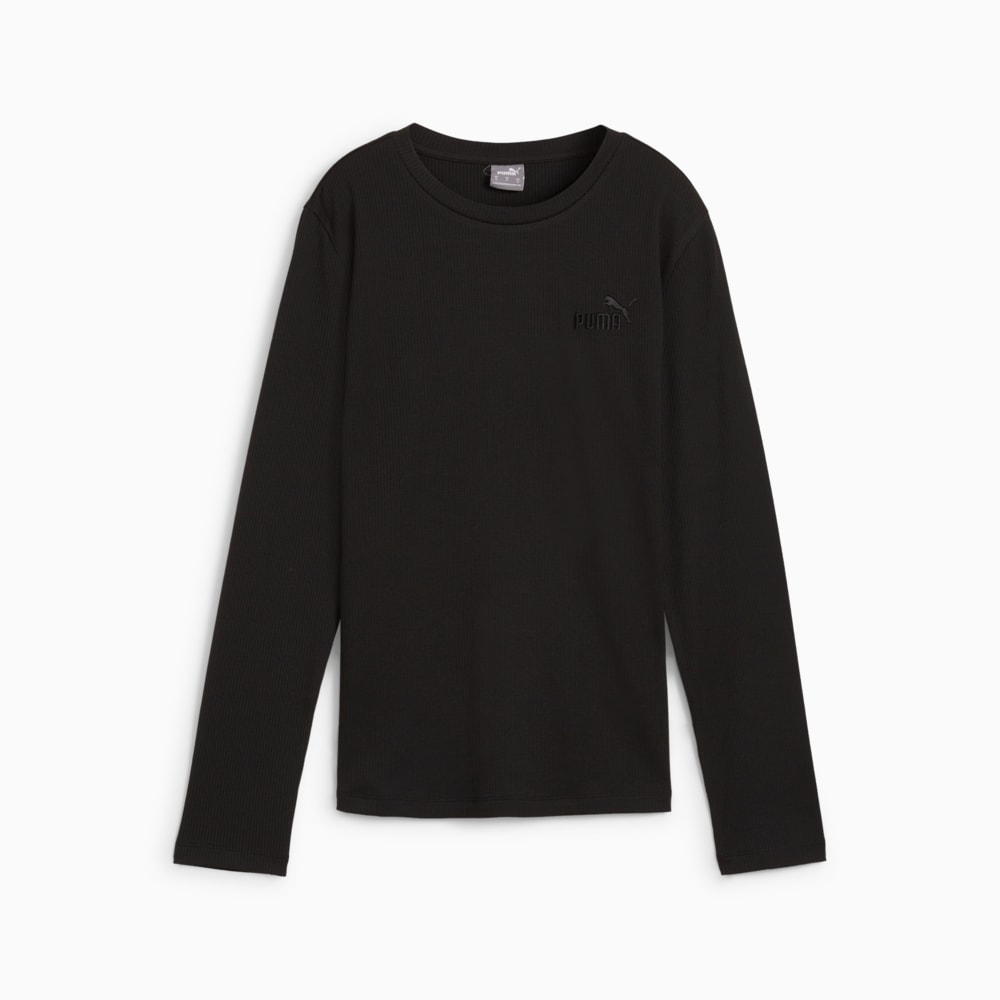 Изображение Puma Лонгслив ESS ELEVATED Long Sleeve Top Women #1: Puma Black