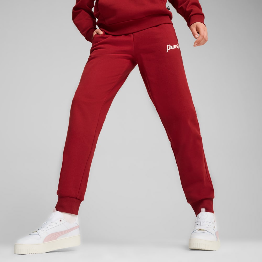 Зображення Puma Штани ESS+ Script Pants Women #1: Intense Red-gold foil