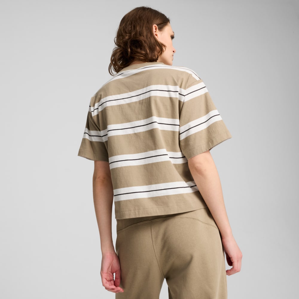 Изображение Puma Футболка PUMA SQUAD Striped Tee Women #2: Oak Branch