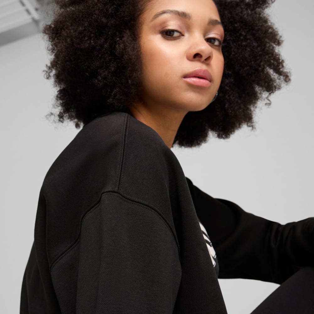 Зображення Puma Світшот PUMA SQUAD Full-Length Crewneck Women #2: Puma Black