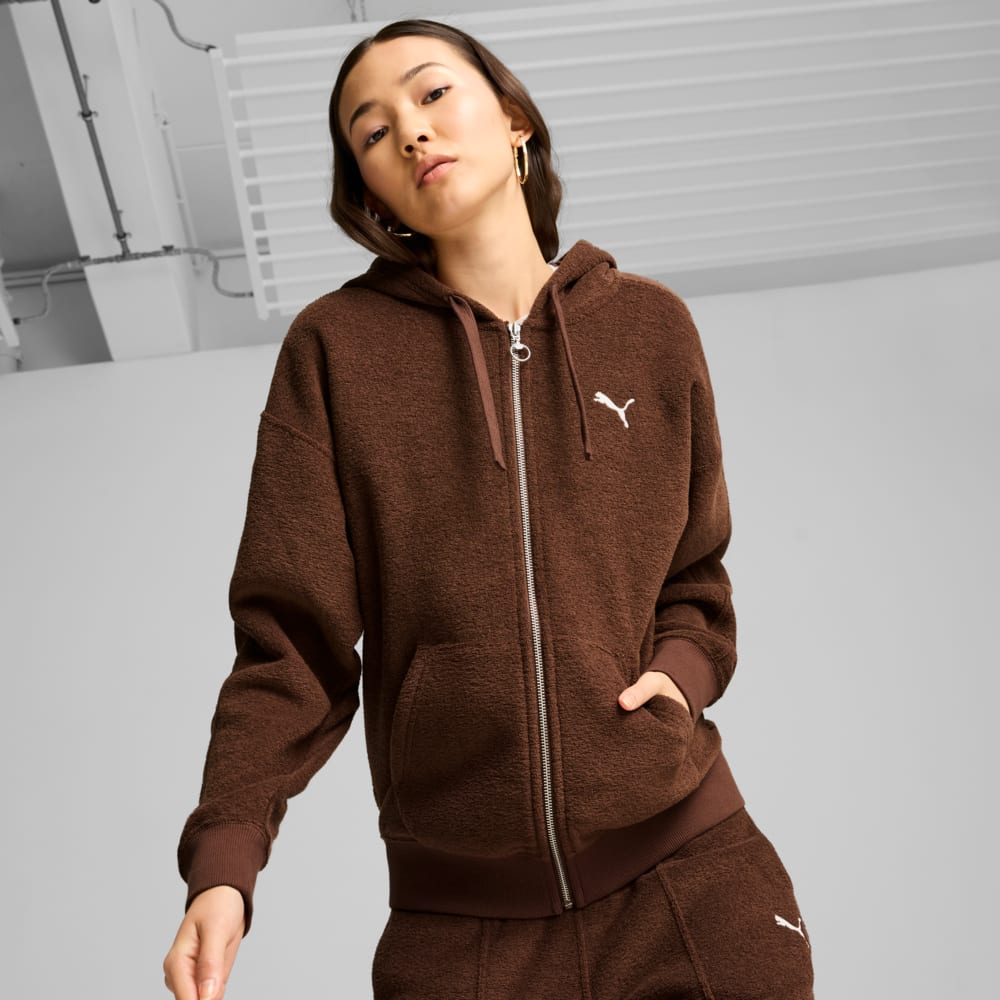 Изображение Puma Кофта HER Full-Zip Hoodie Women #1: Espresso Brown