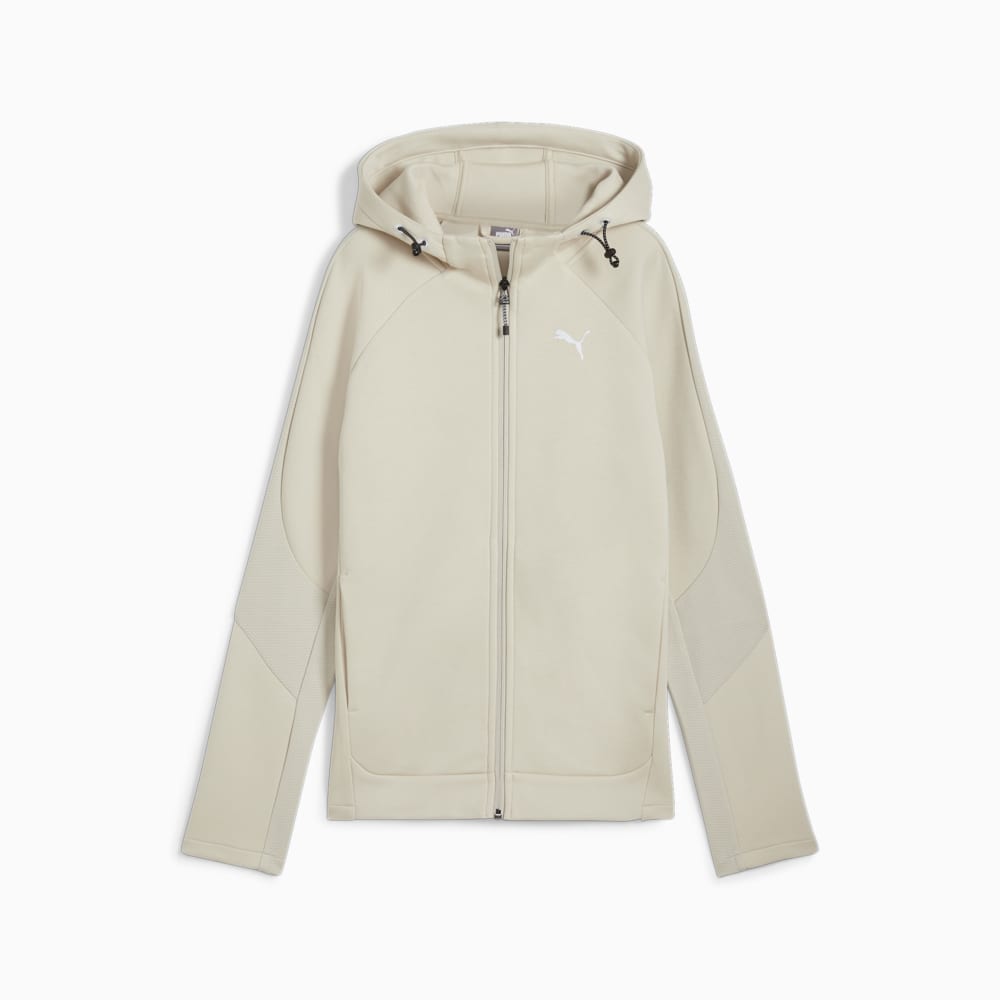 Изображение Puma Кофта EVOSTRIPE Full-Zip Hoodie Women #1: Desert Dust
