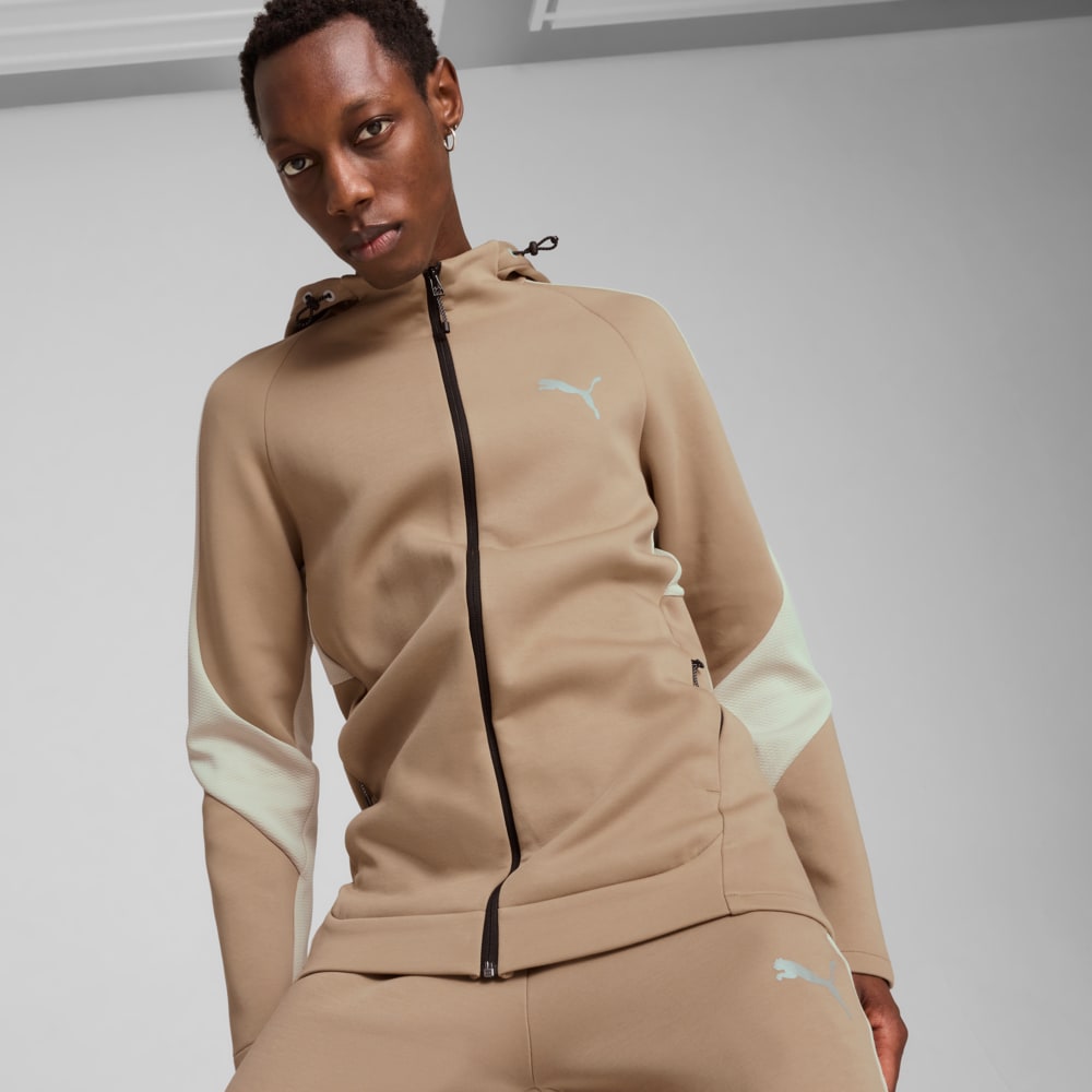 Изображение Puma Кофта EVOSTRIPE Full-Zip Hoodie Men #1: Oak Branch