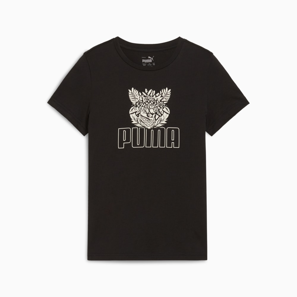 Изображение Puma Детская футболка ESS+ TROPICAT Tee Youth #1: Puma Black