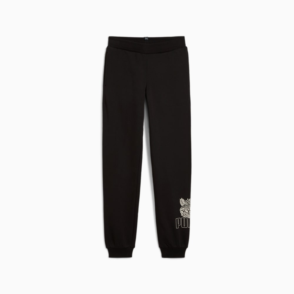 Изображение Puma Детские спортивные брюки ESS+ TROPICAT Sweatpants Youth #1: Puma Black