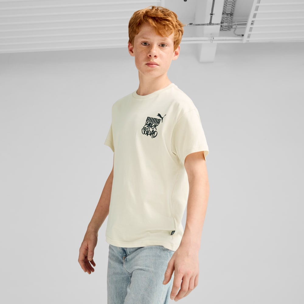 Зображення Puma Дитяча футболка ESS+ MID 90s Graphic Tee Youth #1: Alpine Snow