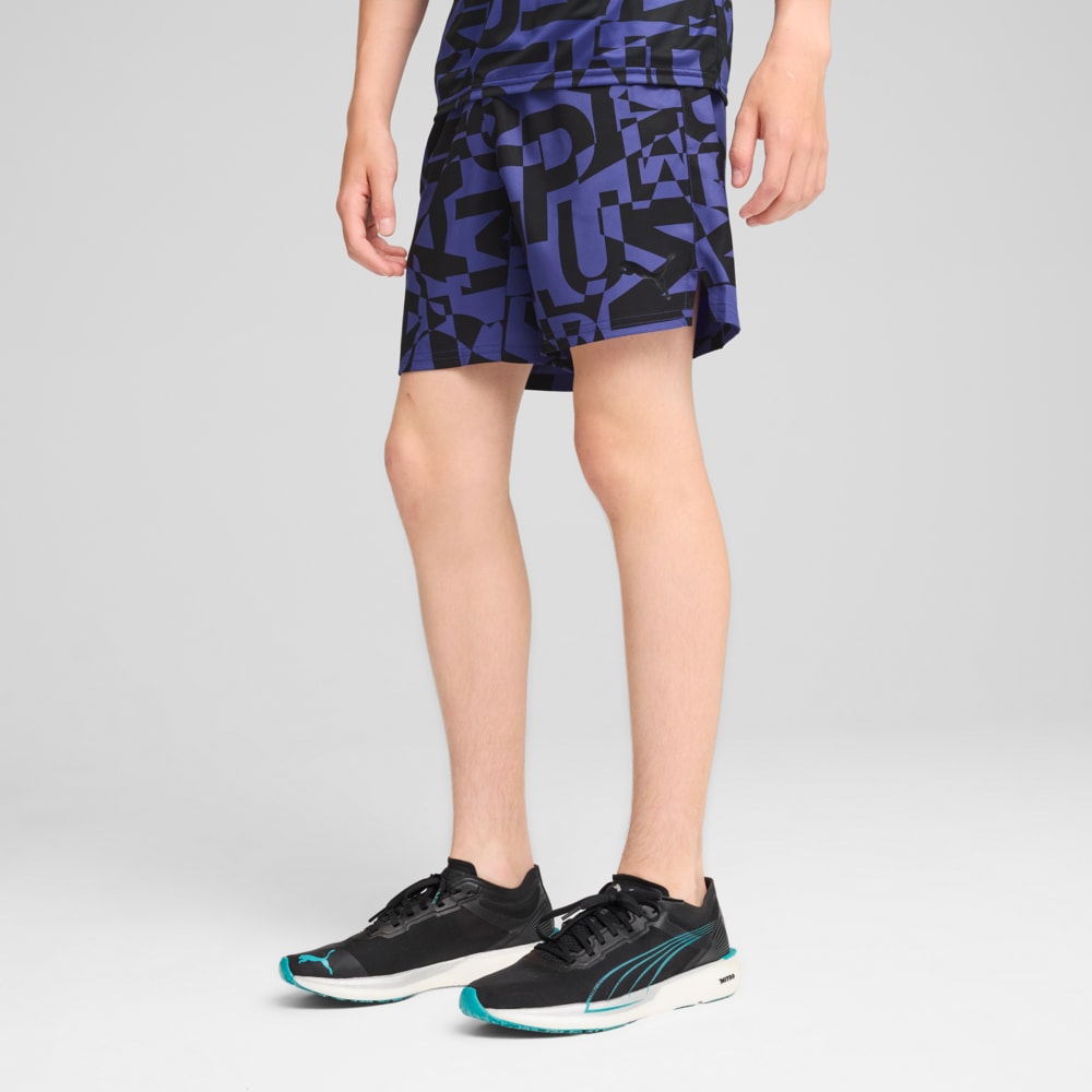 Изображение Puma Детские шорты All-Over Print Shorts Youth #1: Lapis Lazuli