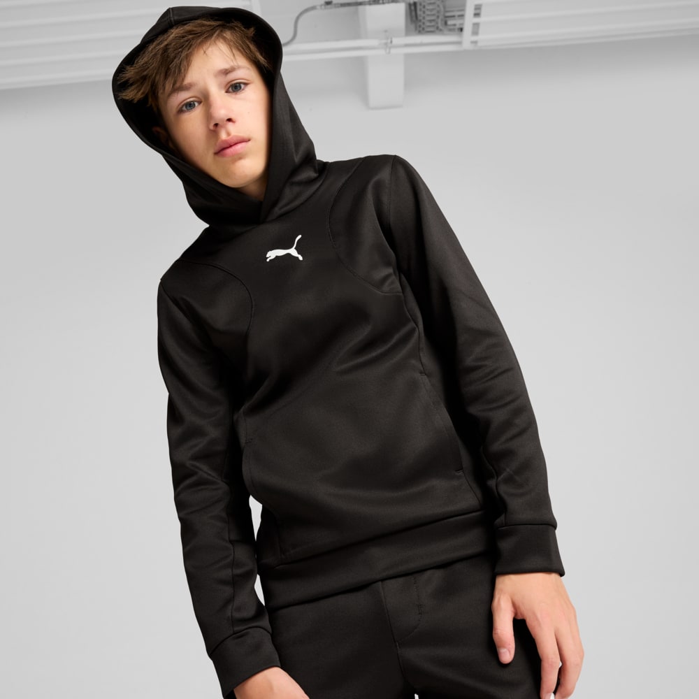 Изображение Puma Детское худи PUMA FIT Hoodie Youth #1: Puma Black