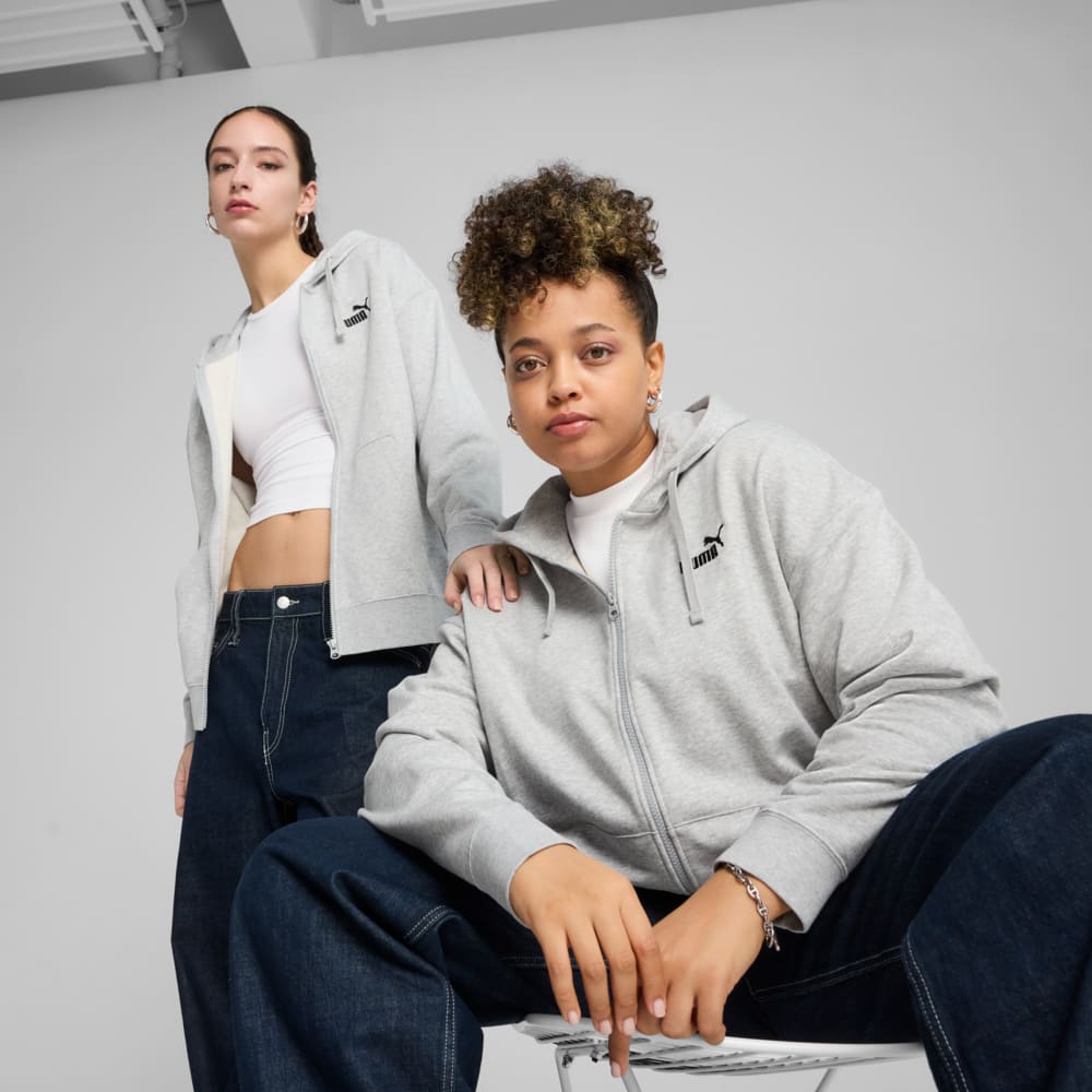 Зображення Puma Кофта ESS Small No. 1 Logo Comfort Full-Zip Hoodie Women #1: light gray heather