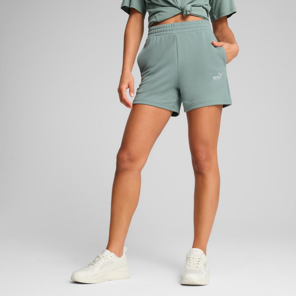 Зображення Puma Шорти ESS Small No. 1 Logo 5'' High-Waist Shorts Women #1: Green Moon