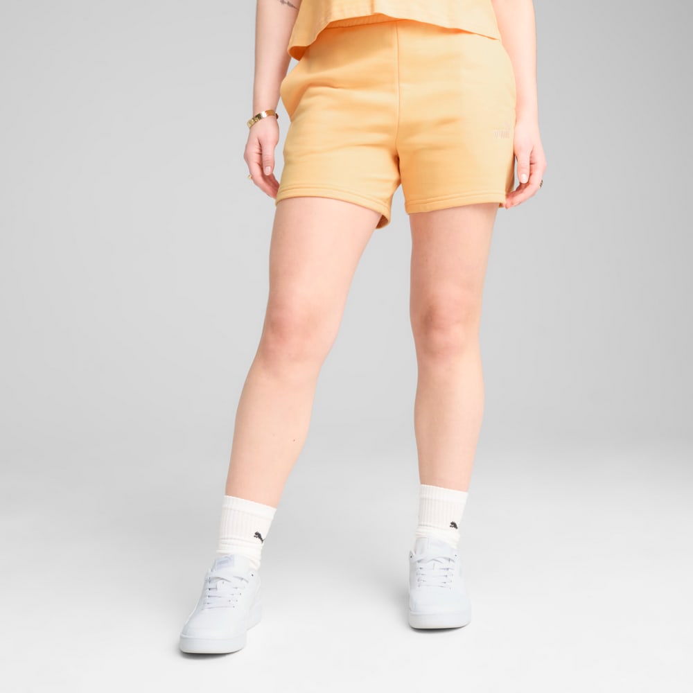 Изображение Puma Шорты ESS Small No. 1 Logo 5'' High-Waist Shorts Women #1: Almost Apricot