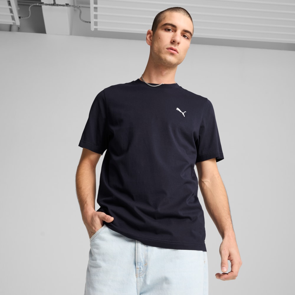 Изображение Puma Футболка Essentials Small Logo Tee Men #1: new navy