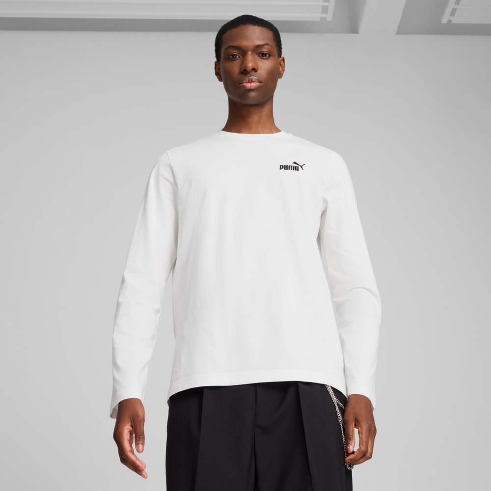 Изображение Puma Лонгслив Essentials No. 1 Logo Long Sleeve Tee Men #1: Puma White