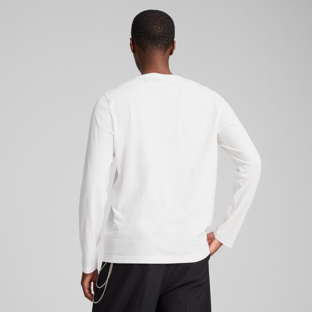 Изображение Puma Лонгслив Essentials No. 1 Logo Long Sleeve Tee Men #2: Puma White