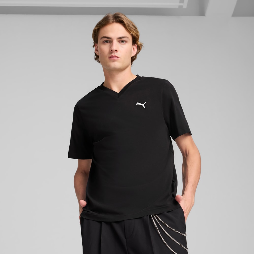 Зображення Puma Футболка Essentials V-Neck Tee Men #1: Puma Black