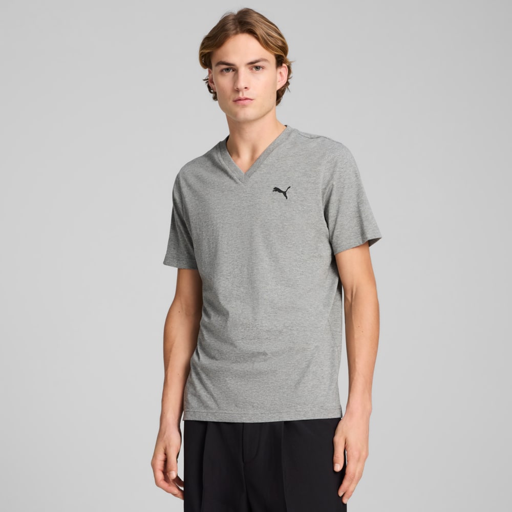 Зображення Puma Футболка Essentials V-Neck Tee Men #1: Medium Gray Heather