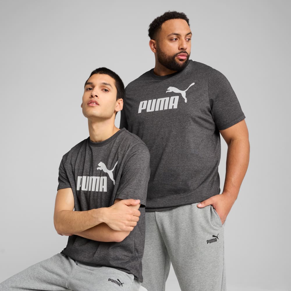 Изображение Puma Футболка Essentials No. 1 Logo Heather Tee Men #1: Puma Black
