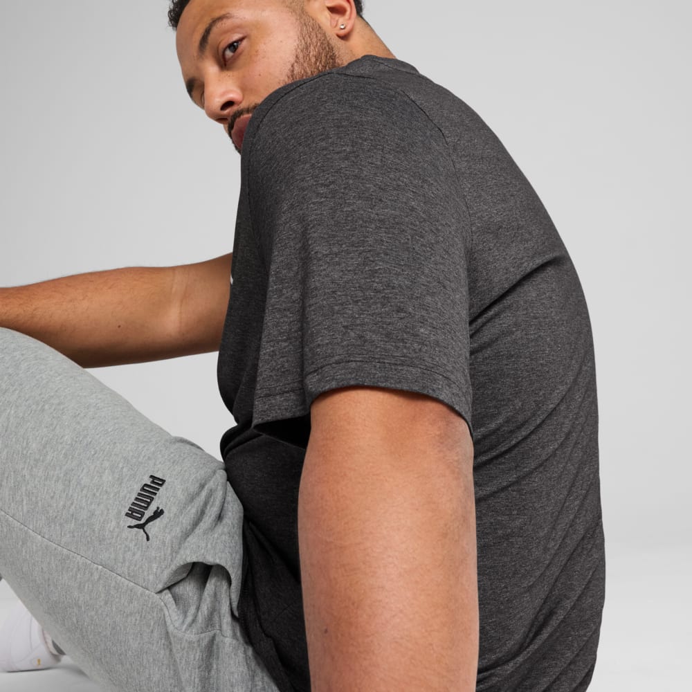 Изображение Puma Футболка Essentials No. 1 Logo Heather Tee Men #2: Puma Black